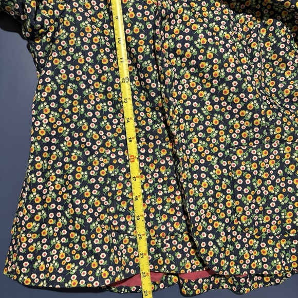 Modcloth Floral Blazer Jacket 1X Peplum Blue Casual Dainty Preppy Spring XL Cute - Picture 10 of 10